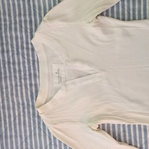 Pilcro Shirt - Long Sleeves - V-Neck - XS - Off-White